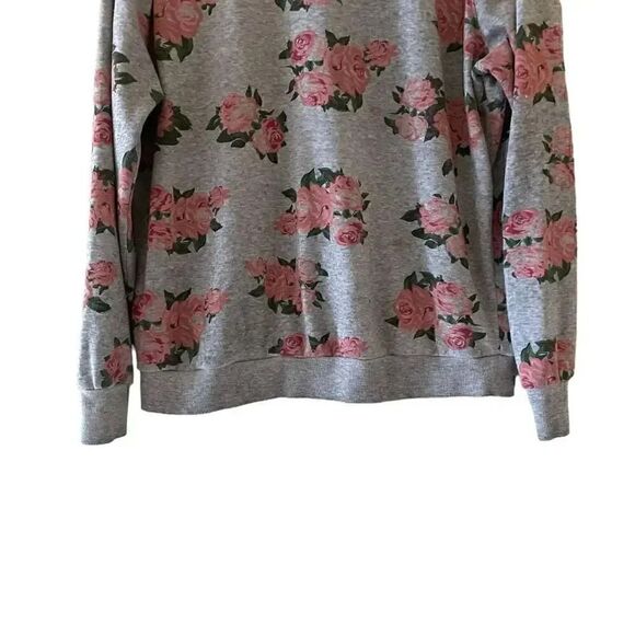 Miss Chievous Gray Pink Roses Chabby Chic Romantic SZ XL #1790 - Picture 4 of 13